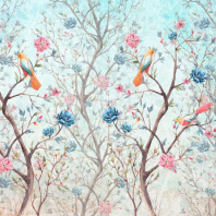 Фотообои  Onprint Blooming soul BIRDS HOUSE q