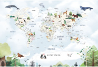 Фотообои  Onprint Детская коллекция Animap 2 q