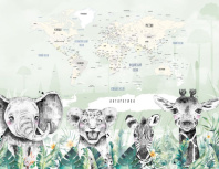 Фотообои  Onprint Детская коллекция Ani map green q